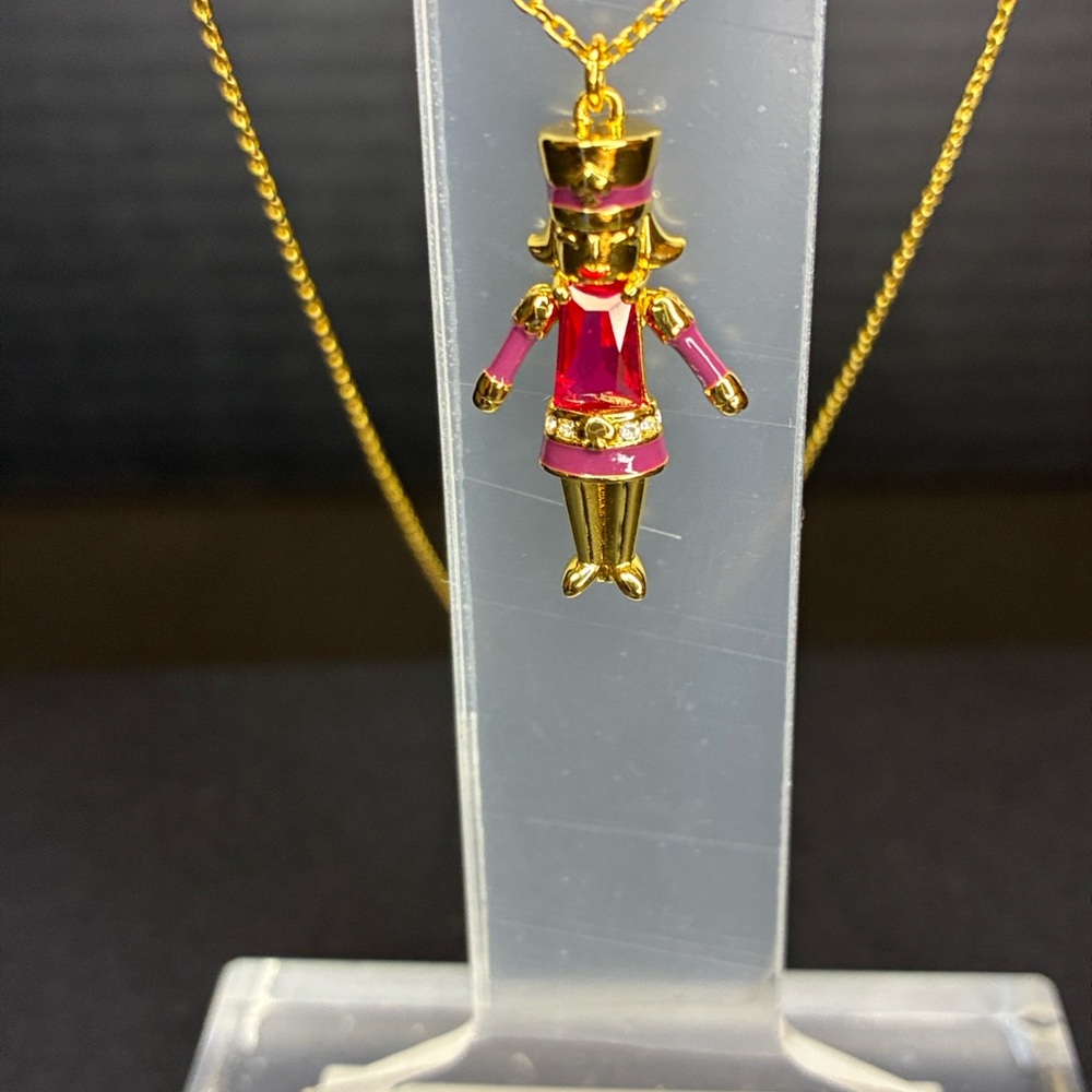 Kate Spade Gold and Pink Nutcracker Necklace